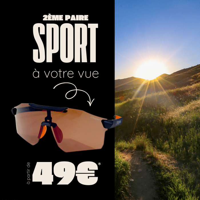 2ème paire sport à votre vue dès 49€